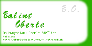 balint oberle business card